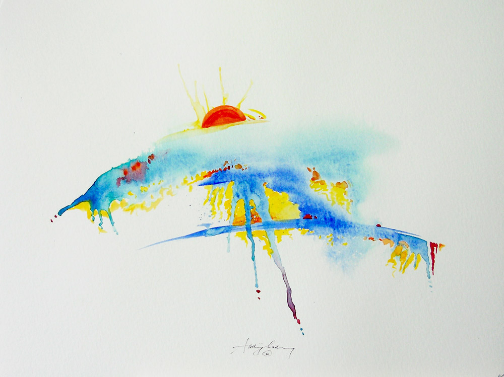 «Спокійно». 2015. Папір, акварель